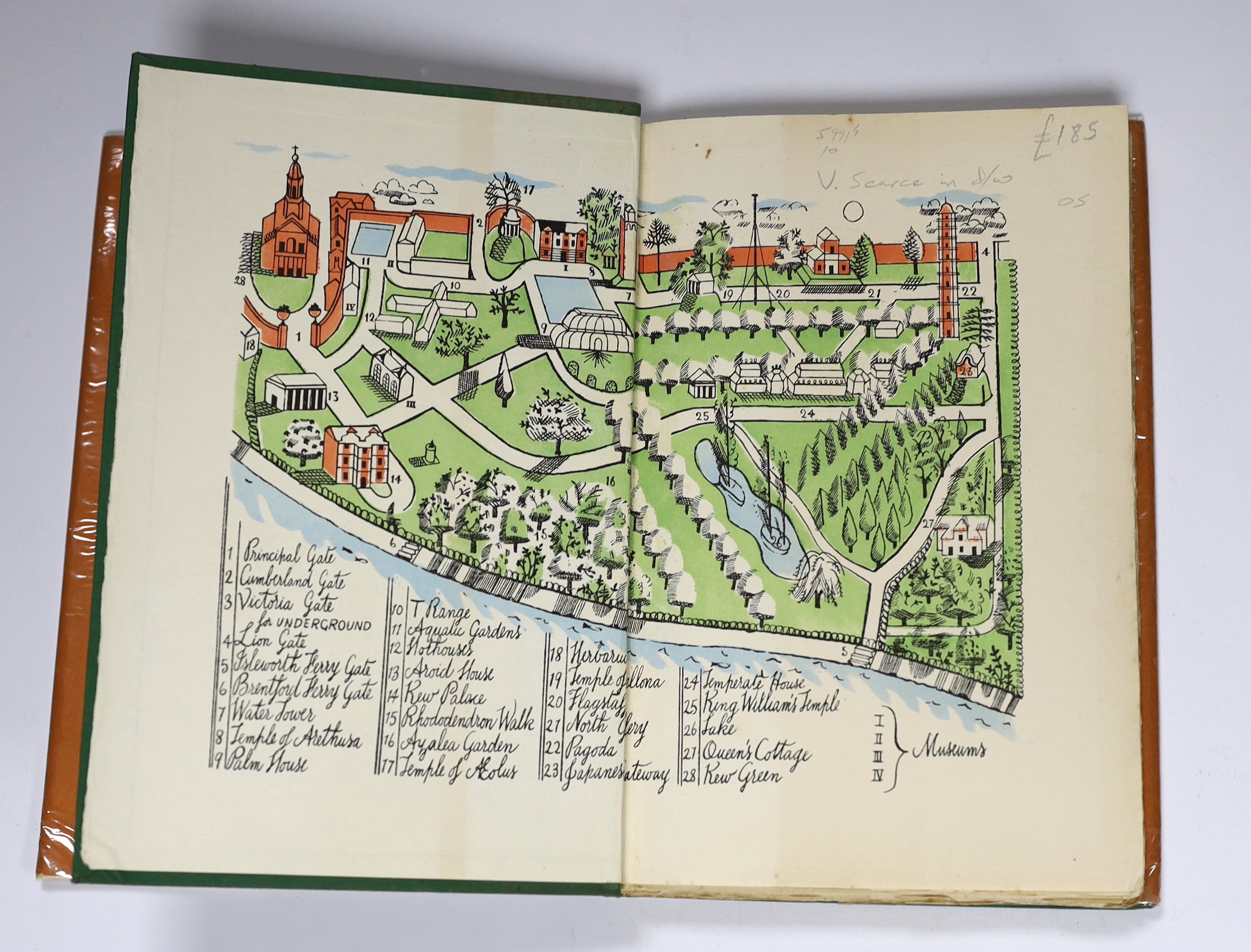 Herring, Robert - Adam and Evelyn at Kew, or, Revolt in the Gardens, one of 1000, illustrated by Edward Bawden, with 13 pochoir plates, 6 illustrations in the text and the endpapers decorated with aerial views of Kew Gar